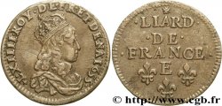 LOUIS XIV LE GRAND OU LE ROI SOLEIL Liard de cuivre, 2e type 1655 Meung-sur-Loire