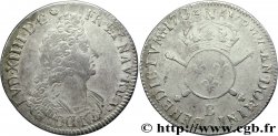 LOUIS XIV LE GRAND OU LE ROI SOLEIL Demi-écu aux insignes 1702 Rouen