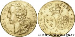 LOUIS XV DIT LE BIEN AIMÉ Double louis d’or aux écus ovales, tête ceinte d’un bandeau 1742 Paris