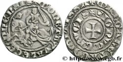 HAINAUT - COMTÉ DE HAINAUT - MARGUERITE DE CONSTANTINOPLE Demi-gros au cavalier ou baudequin