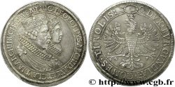 AUSTRIA - COUNTY OF TYROL - LEOPOLD V AND CLAUDE OF MEDICIS Double thaler n.d. Hall
