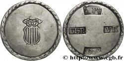 Monnaie obsidionale de 5 pesetas 1809 Tarragone VG.2145
