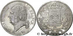 5 francs Louis XVIII, tête nue 1818 Rouen F.309/29