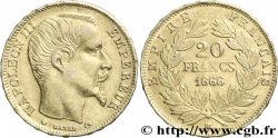 Faux de 20 francs or Napoléon III, tête nue en platine 1866 Strasbourg F.531/ var. TTB