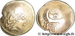 GALLIA BELGICA - LEUCI (Regione di Toul) Statère d’or au cheval retourné, série B, variété avec annelet