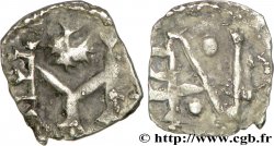 MONETE DELLO MEROVINGI - POITOU - METALVS VICVS - Melle ? (Deux-Sevres) Denier au monogramme M