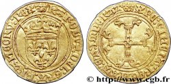 CHARLES VII LE VICTORIEUX Demi-écu d or à la couronne ou demi-écu neuf n.d. Rouen
