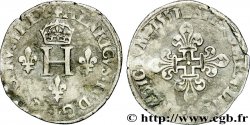 HENRI II Sol parisis ou trois blancs ou demi-gros de Nesle 1551 Paris, Moulin de Nesle