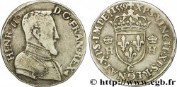 FRANCIS II. COINAGE AT THE NAME OF HENRY II Teston à la tête nue, 1er type 1559 Saint-Lô