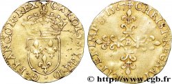CHARLES IX Demi-écu d or au soleil, 1er type 1567 Rouen