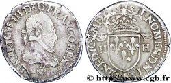 HENRI III Demi-teston, 4e type, col plat, sans le titre de roi de Pologne 1575 Bordeaux