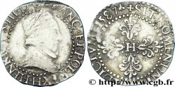 HENRI III Demi-franc au col plat 1587 La Rochelle