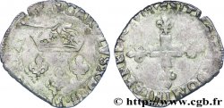 CHARLES X, CARDINAL OF BOURBON Double sol parisis, 2e type 1591 Marseille