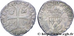 CHARLES X, CARDINAL DE BOURBON Douzain aux deux C, 3e type 1597 Nantes