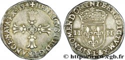HENRY IV Quart d écu, croix feuillue de face 1594 Bayonne