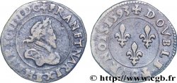 HENRI IV LE GRAND Double tournois, 2e type de Dieppe (légende latine) 1593 Dieppe