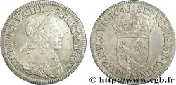 LOUIS XIII LE JUSTE Quart d écu d argent, 3e type, 2e poinçon de Warin 1643 Paris, Monnaie du Louvre