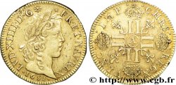 LOUIS XIV THE SUN KING Louis d’or aux huit L, portrait à la mèche longue 1651 Paris