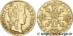 LOUIS XIV LE GRAND OU LE ROI SOLEIL Louis d’or aux huit L, portrait à la mèche longue 1652 Paris