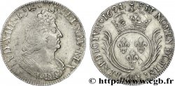 LOUIS XIV LE GRAND OU LE ROI SOLEIL Écu aux palmes 1694 Amiens