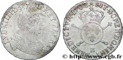 LOUIS XIV LE GRAND OU LE ROI SOLEIL Demi-écu aux insignes 1702 Rouen