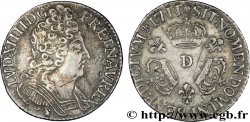 LOUIS XIV THE SUN KING Dixième d écu aux trois couronnes 1711 Lyon