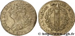 LOUIS XVI (MONARQUE CONSTITUTIONNEL) 2 sols dit au faisceau , type FRANÇOIS 1792 La Rochelle