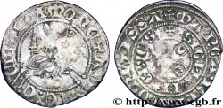 HAINAUT - COMTÉ DE HAINAUT - MARGUERITE DE CONSTANTINOPLE Demi-gros au cavalier ou baudequin
