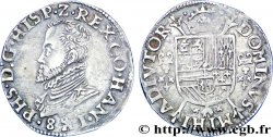 PAYS-BAS ESPAGNOLS - COMTÉ DE HAINAUT - PHILIPPE II D ESPAGNE Cinquième d’écu philippe ou cinquième de daldre philippus 1581 Mons