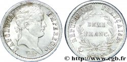 Demi-franc Napoléon Ier tête laurée, République française 1808 Paris F./