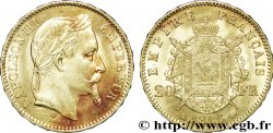 20 francs or Napoléon III, tête laurée 1866 Strasbourg F.532/14