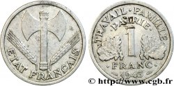 1 franc Francisque, légère, frappe médaille 1943 Paris F.223/3 var.