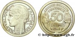 Essai lourd et étroit de 50 centimes Morlon en cupro-nickel (?) 1948 Paris Maz.2751 (1946)