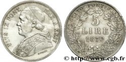 ITALIA - ESTADOS PONTIFICOS - PIE IX (Giovanni Maria Mastai Ferrettii) 5 lire 1870 Rome