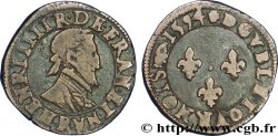 HENRI IV LE GRAND Double tournois, type de Villeneuve 1594 Saint-André de Villeneuve-lès-Avignon