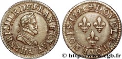 HENRI IV LE GRAND Double tournois, 1er type de Paris (légende française) 1598 Paris, Moulin des Étuves
