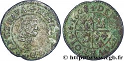 HENRI IV LE GRAND Denier tournois au type du Dauphiné, frappé à Lyon au différent de Grenoble 1608 Lyon au différent de Grenoble