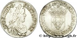 LOUIS XIV THE SUN KING Demi-écu à la mèche longue 1647 Paris