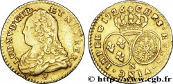 LOUIS XV DIT LE BIEN AIMÉ Demi-louis d or aux écus ovales, buste habillé 1726 Montpellier