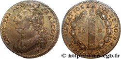 LOUIS XVI (MONARQUE CONSTITUTIONNEL) 12 deniers dit au faisceau , type FRANCOIS 1791 Paris, Monnaie de Matignon