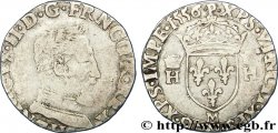 HENRI II Demi-teston à la tête nue, 5e type, légende fautive avec FRNCOR 1556 Toulouse