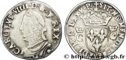 HENRY III. COINAGE AT THE NAME OF CHARLES IX Demi-teston, 10e type 1575 (MDLXXV) Toulouse
