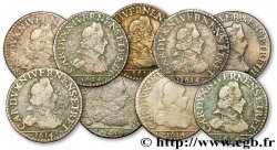 ARDENNES - PRINCIPAUTY OF ARCHES-CHARLEVILLE - CHARLES I OF GONZAGUE Lot de 9 liards, type 3B