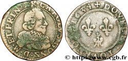 ARDENNES - PRINCIPAUTY OF ARCHES-CHARLEVILLE - CHARLES I OF GONZAGUE Double tournois, type 6 (col fraisé et alérion couronné, légende latine)