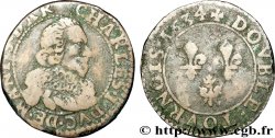 ARDENNES - PRINCIPAUTÉ SOUVERAINE D ARCHES-CHARLEVILLE - CHARLES Ier DE GONZAGUE Double tournois, type 7 (col fraisé et alérion couronné, légende française) TB