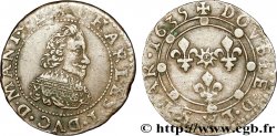 ARDENNES - PRINCIPAUTY OF ARCHES-CHARLEVILLE - CHARLES I OF GONZAGUE Double tournois, col en dentelles et soleil au revers