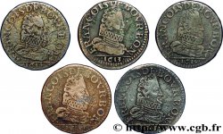 PRINCIPAUTY OF CHATEAU-REGNAULT - FRANCOIS OF BOURBON-CONTI Lot de 5 liards, type 3