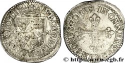 PRINCIPAUTÉ DE CHÂTEAU-REGNAULT - FRANÇOIS DE BOURBON ET LOUISE-MARGUERITE DE LORRAINE Quart d’écu, 1er type