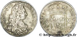 SUÈDE - ROYAUME DE SUÈDE - CHARLES XI Quatre mark 1694 Stockholm