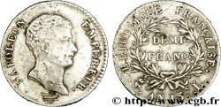 Demi-franc Napoléon Empereur, Calendrier révolutionnaire 1805 Bayonne F.174/18